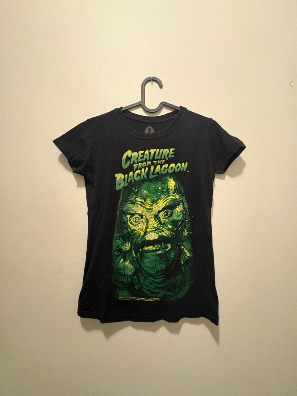 Creature From The Black Lagoon Graphic Tee - Black & Neon Green size small